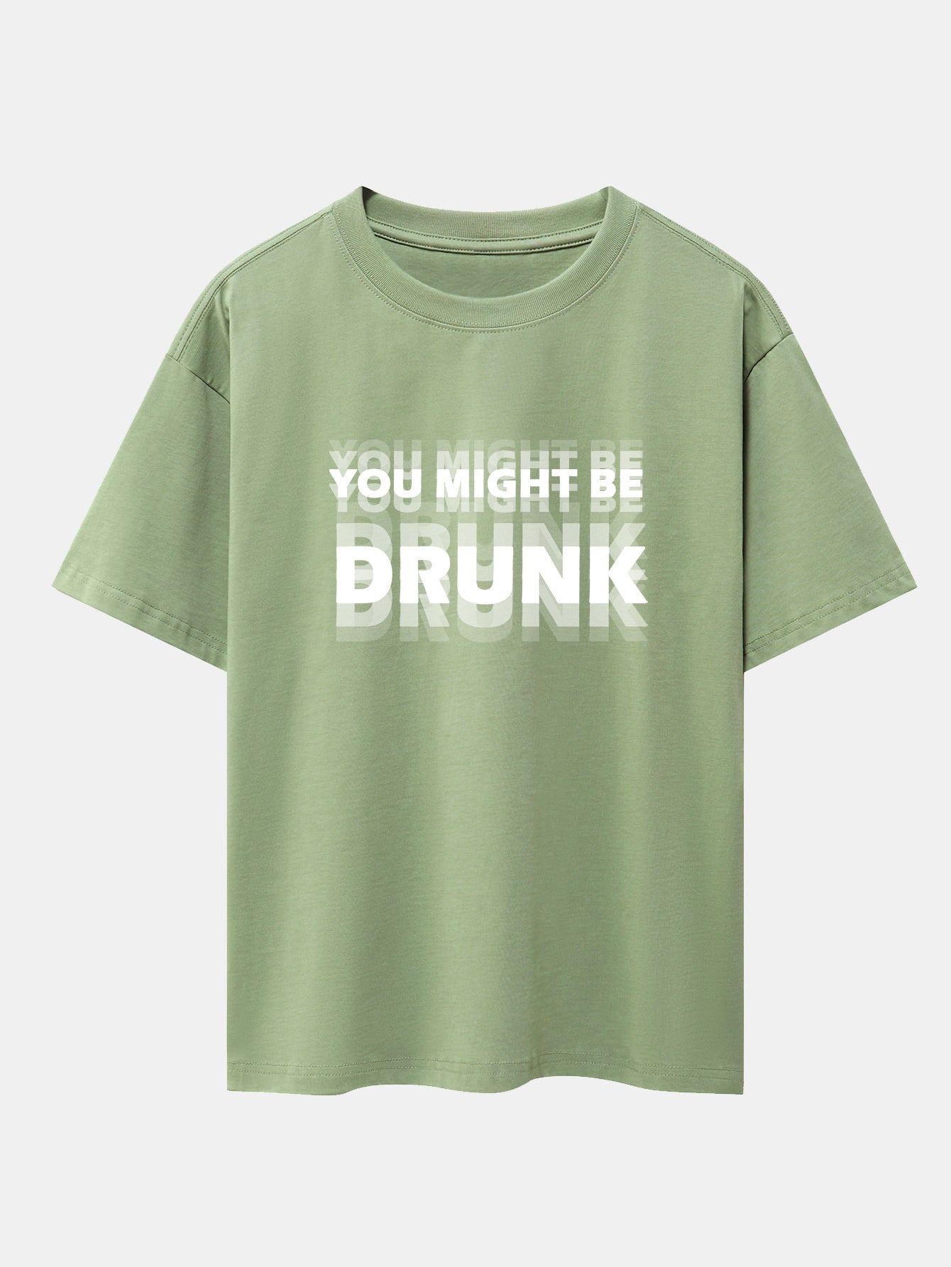 Clark® | You Might Be Drunk Print Drop Shoulder Oversize T-Shirt