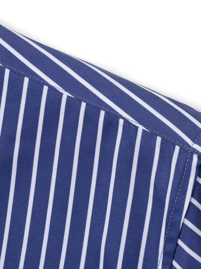 hola STRIPED LONG SLEEVE BUTTON-DOWN SHIRT