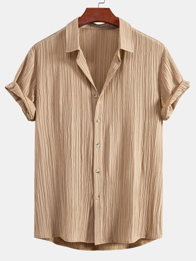 Elvis® | Crinkled Textured Button Up Shirt