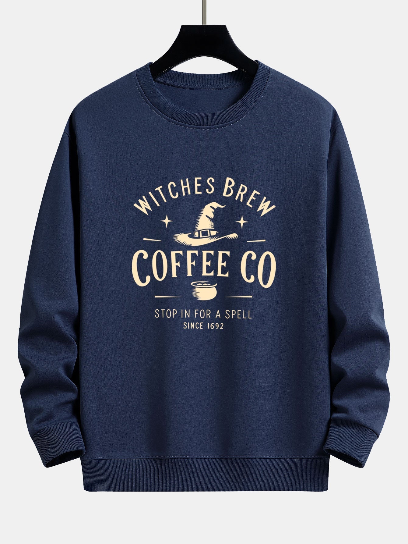 Bilal® | Witches Brew Coffee Halloween Print Relax Fit Sweatshirt