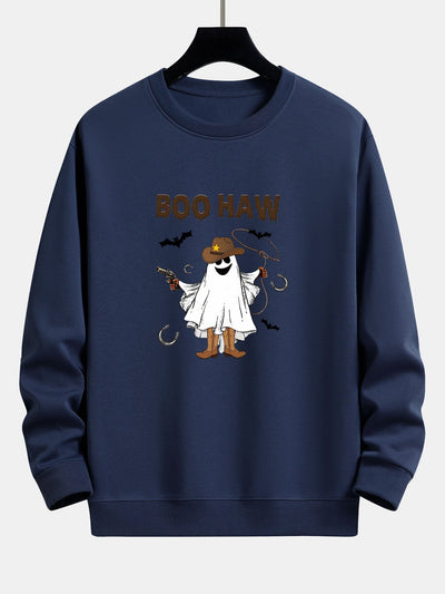 Canuto® | BOO HAW Cowboy Ghost Print Relax Fit Sweatshirt