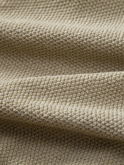 Humphrey® | Textured Zip Up Knit Polo Shirt
