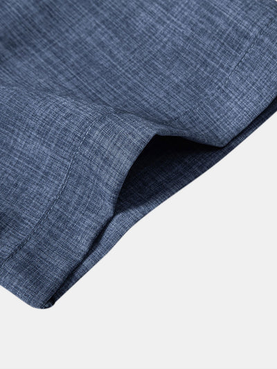 Harry® | Textured Button Up Shirt With Two Pockets & Straight Leg Linen Pants