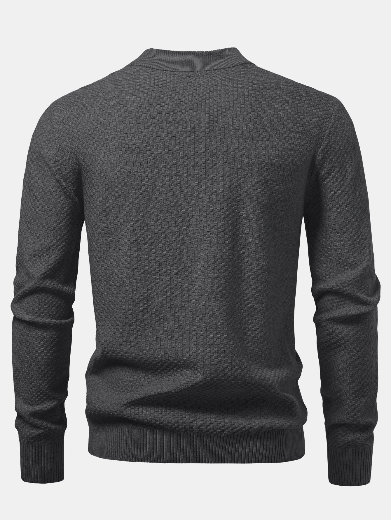 Amir® | Checkerboard Textured Mock Neck Sweater