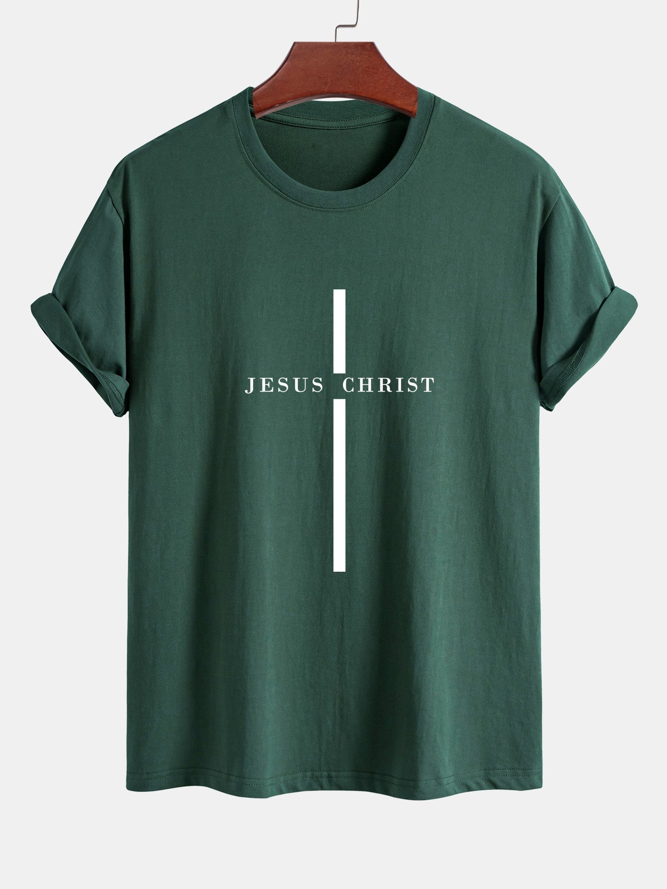 Odón® | Jesus Christ Stripe Print Cotton T-Shirt