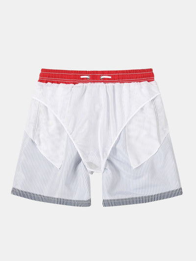 Adolphus® | 3 Pieces Vertical Striped Drawstring Swim Shorts