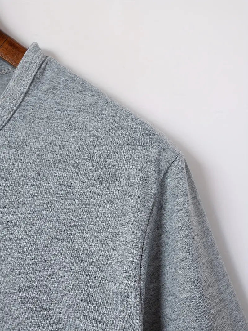 Ellis® | Solid, Casual V-Neck T-Shirt For Men