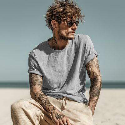 Rory | Men'S Casual Breathable Skin-Friendly Cotton Round Neck Slim Short-Sleeved T-Shirt