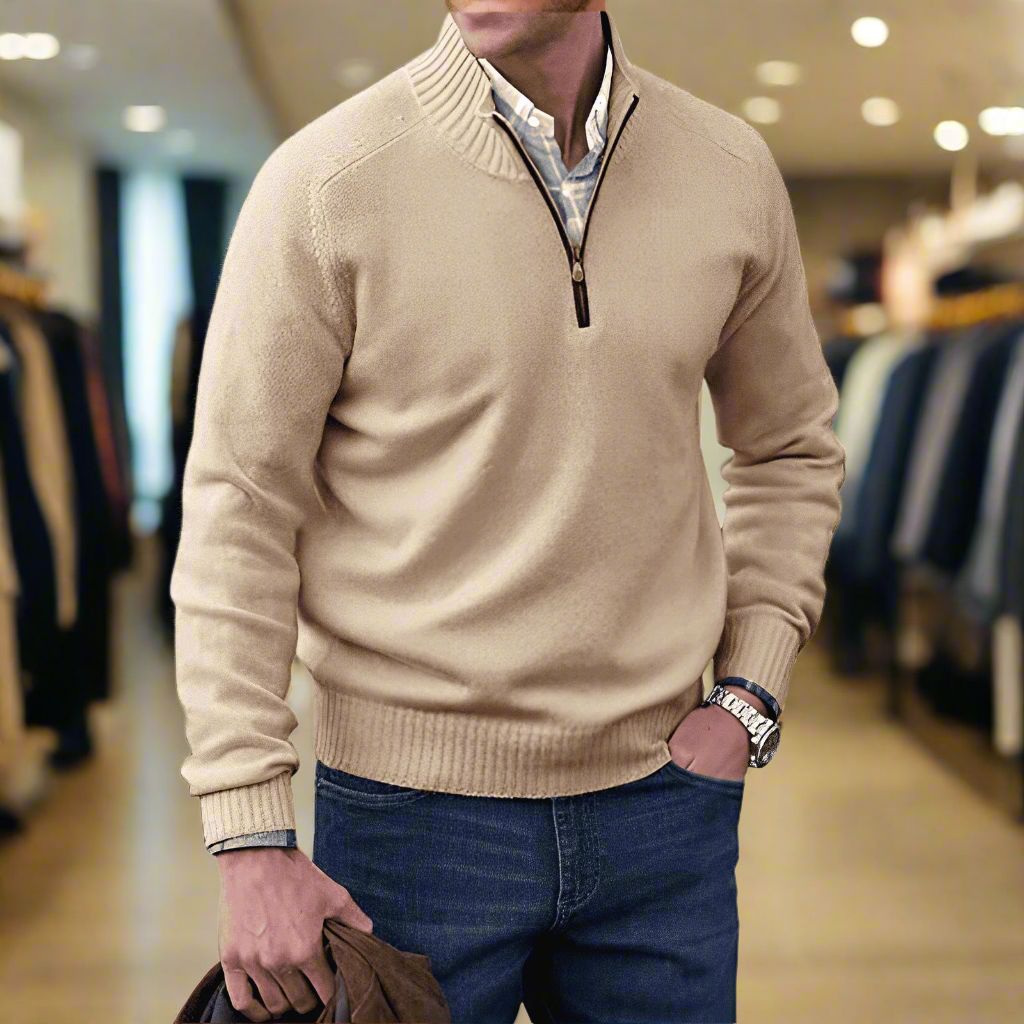 Cayetano® | Cashmere sweater with zipper