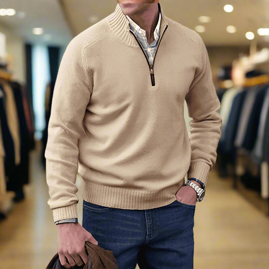 Cayetano® | Cashmere sweater with zipper