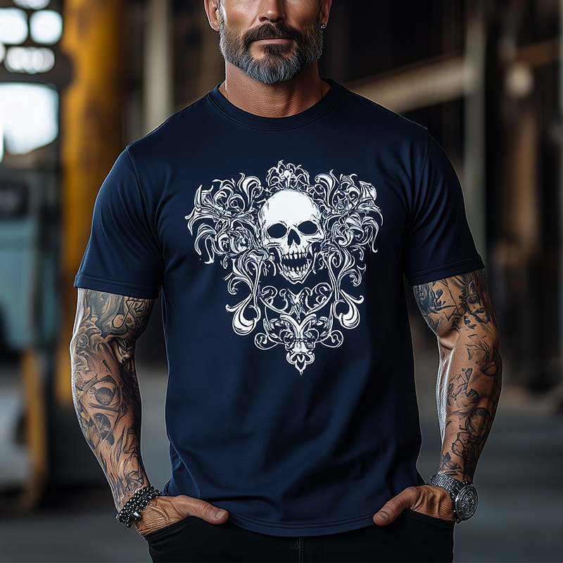 Marc | Men'S Summer Fashion Cotton Blended Printed Short-Sleeved T-Shirt