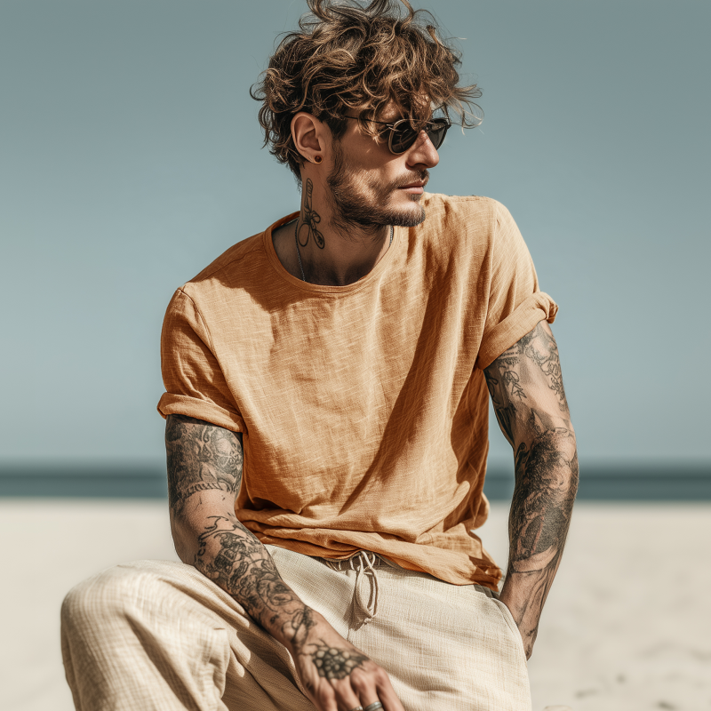 Rory | Men'S Casual Breathable Skin-Friendly Cotton Round Neck Slim Short-Sleeved T-Shirt