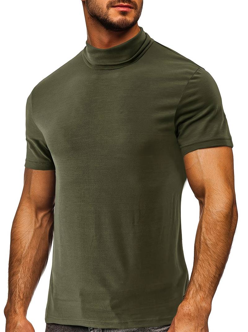 Lucian® | Casual Short Sleeve Turtleneck T-Shirt