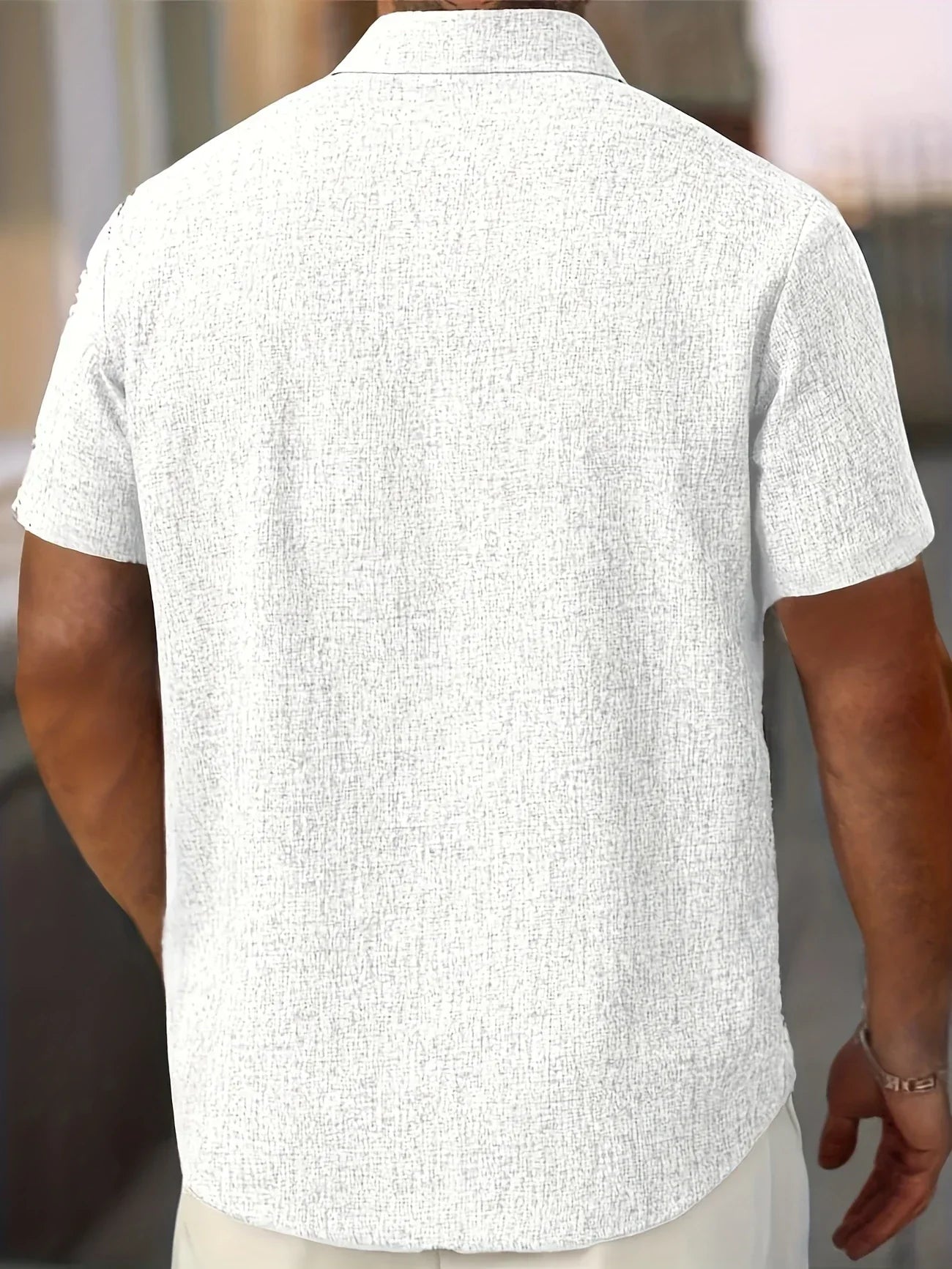 Pax | Lightweight short-sleeved linen blend shirt
