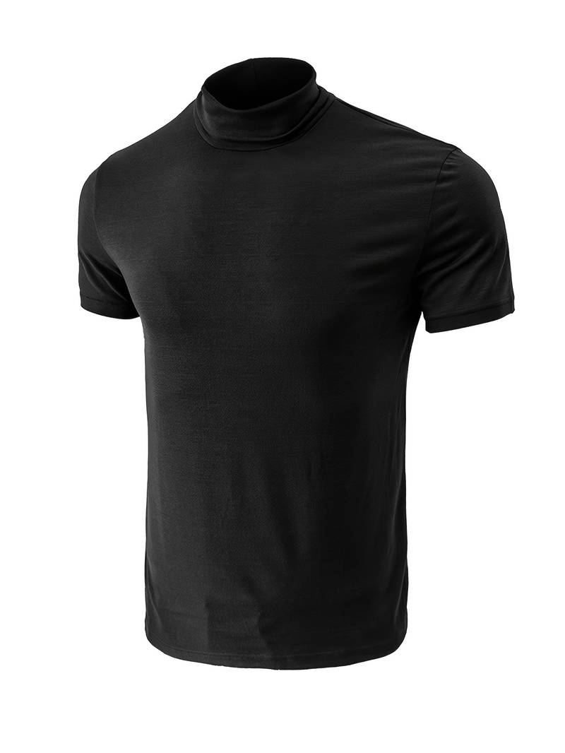 Lucian® | Casual Short Sleeve Turtleneck T-Shirt