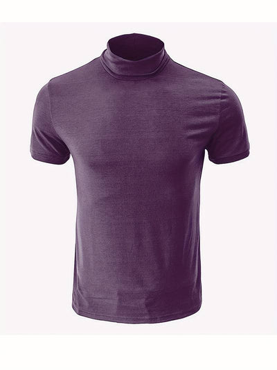 Lucian® | Casual Short Sleeve Turtleneck T-Shirt