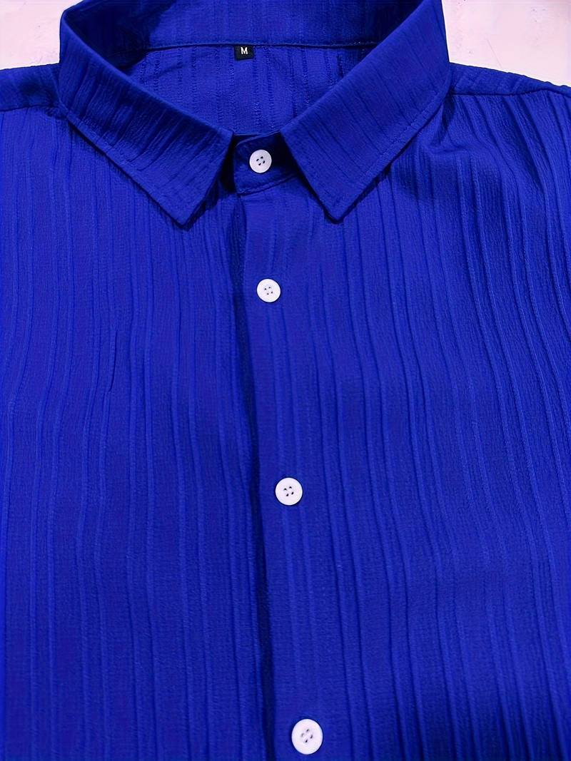 Yago® | Ribbed Short-Sleeved Blouse With Button Placket