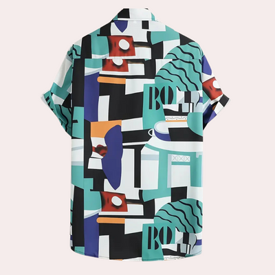 Fernando® | Vibrant Printed Shirt For Men