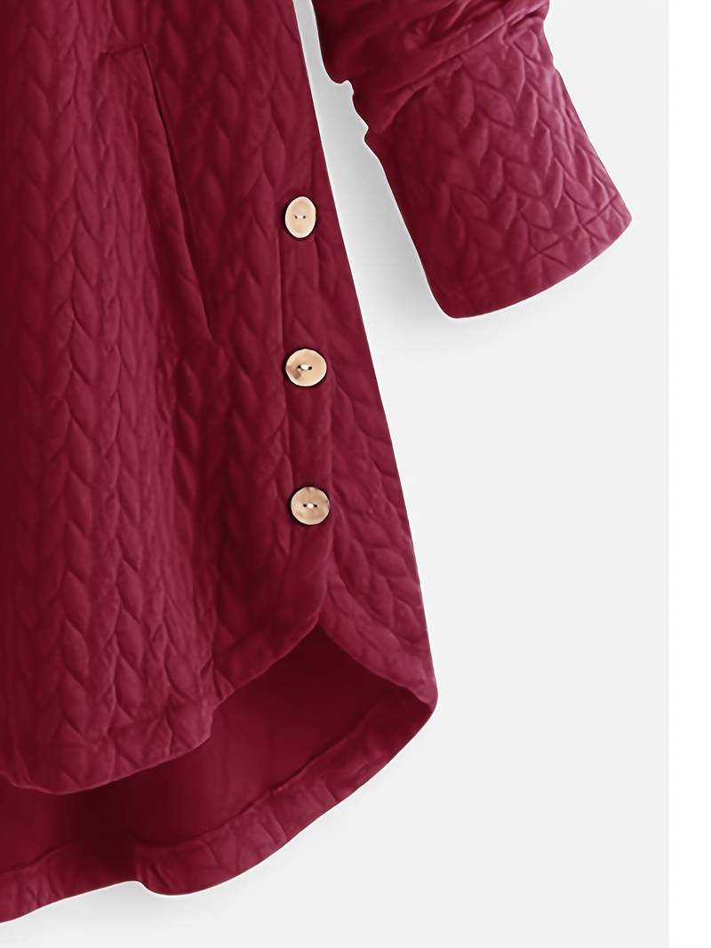 Hilario | Women's quilted hooded jacket with button placket