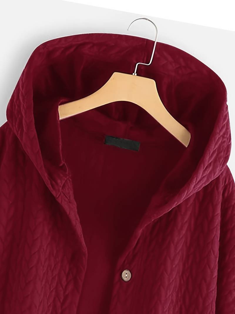 Hilario | Women's quilted hooded jacket with button placket