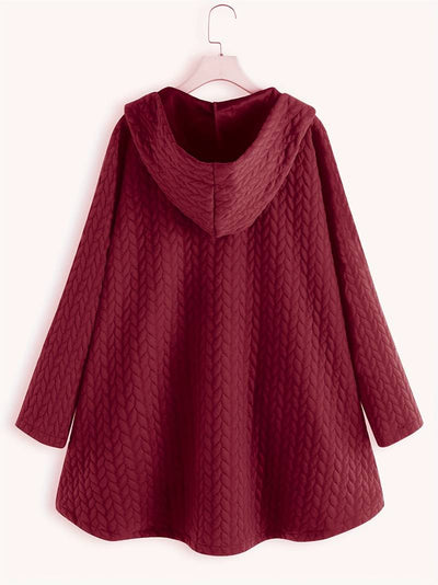 Hilario | Women's quilted hooded jacket with button placket