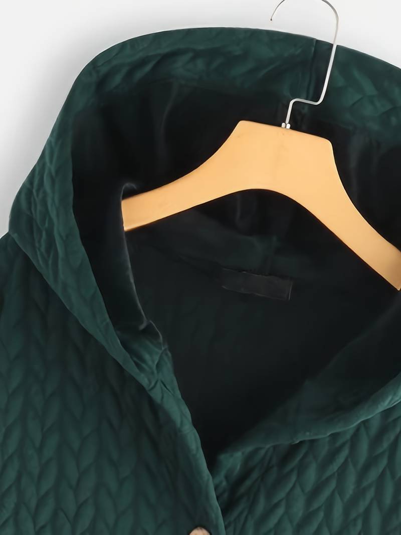 Hilario | Women's quilted hooded jacket with button placket