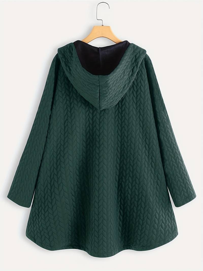 Hilario | Women's quilted hooded jacket with button placket