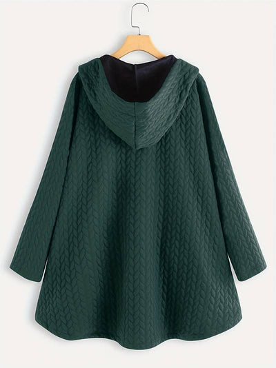 Hilario | Women's quilted hooded jacket with button placket
