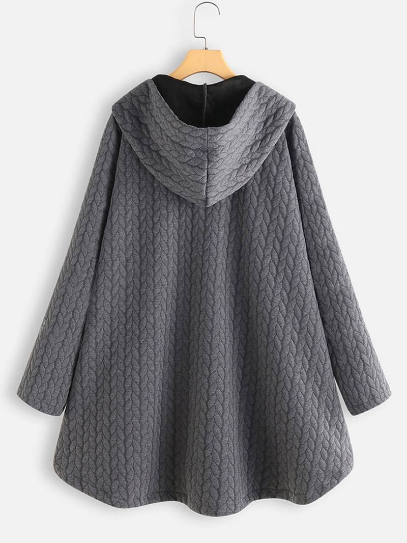 Hilario | Women's quilted hooded jacket with button placket