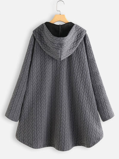 Hilario | Women's quilted hooded jacket with button placket