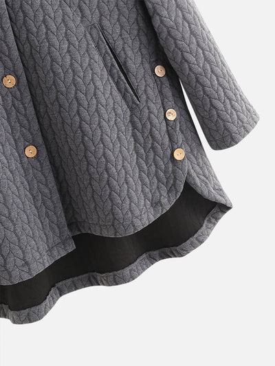 Hilario | Women's quilted hooded jacket with button placket