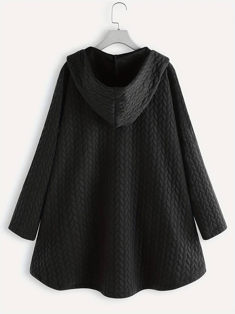 Hilario | Women's quilted hooded jacket with button placket
