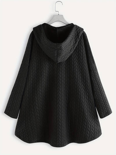 Hilario | Women's quilted hooded jacket with button placket