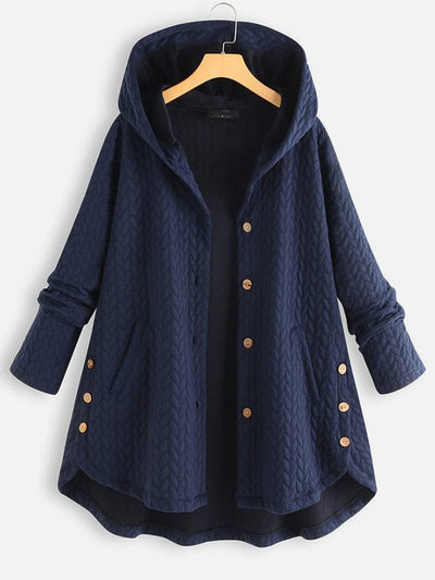 Hilario | Women's quilted hooded jacket with button placket