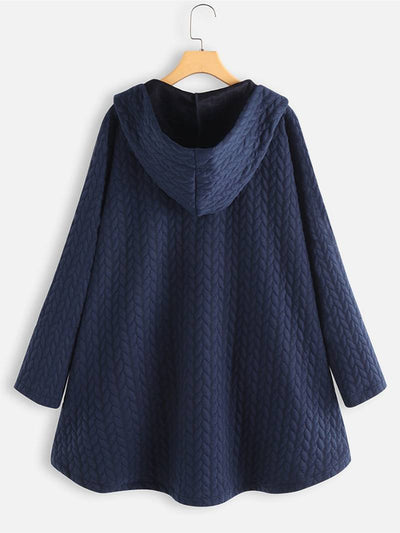 Hilario | Women's quilted hooded jacket with button placket