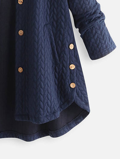 Hilario | Women's quilted hooded jacket with button placket