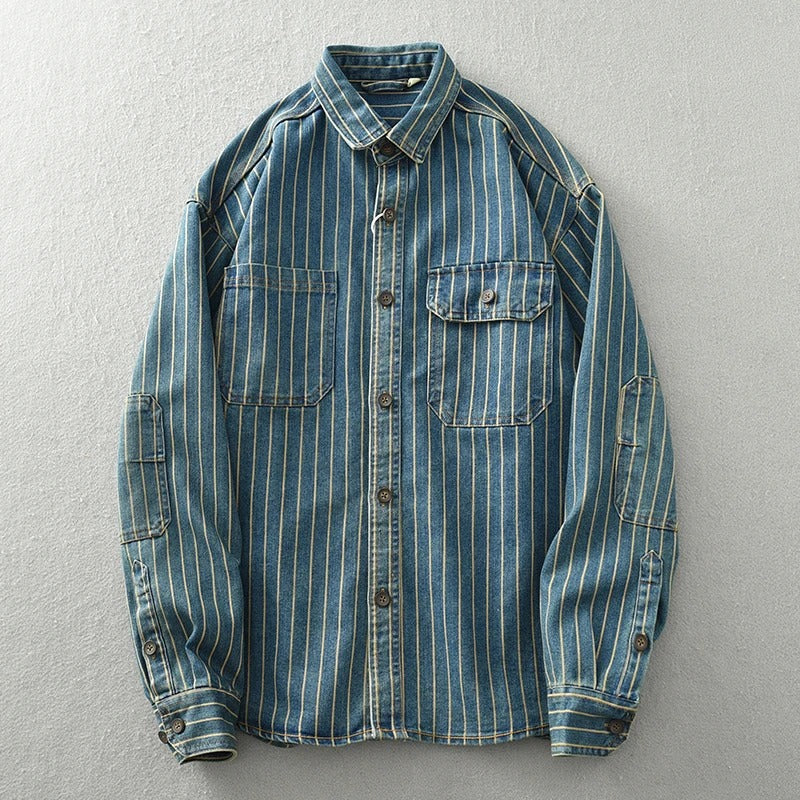 Daniel® | Vertical Striped Denim Jacket