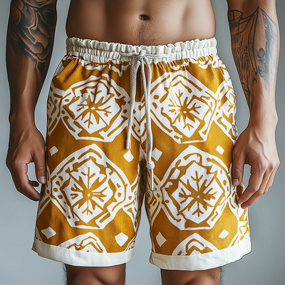 Johnny | Men'S Summer Fashion Printed Polyester Blended Casual Shorts