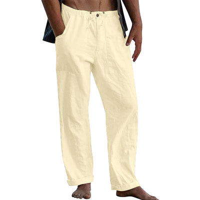 Bartelt® | Men's Casual Solid Color Cotton Linen Pants 10162865Y