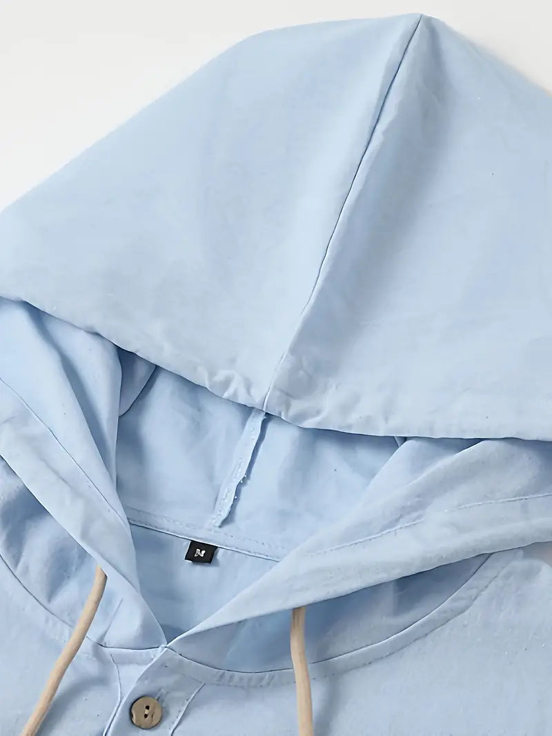 Lynea® | Casual Hooded Shirt With Buttons