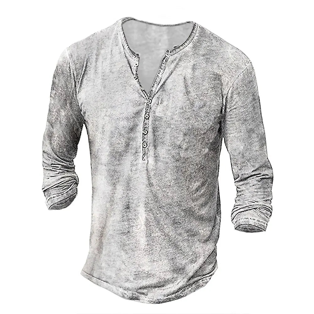 Lasse® | Collarless Long-Sleeved Shirt For Men