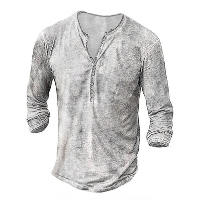 Lasse® | Collarless Long-Sleeved Shirt For Men