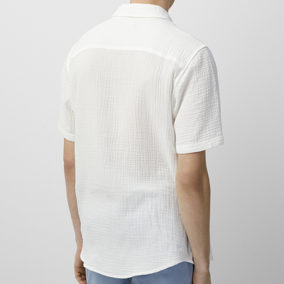 Terrance | Men'S Spring And Summer Casual Pleated Cotton Blended Short Sleeve Shirt