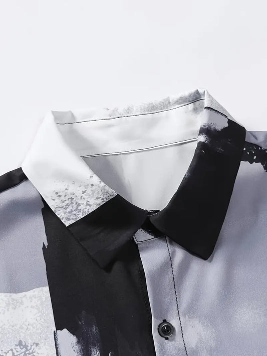 Fordham® | Short-Sleeved Men'S Shirt With A Buttoned Checked Pattern And Gradient Color