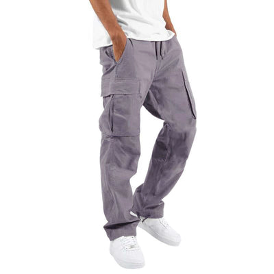 Men's Casal Drawstringlti-pocket Cotn Blend Cargo Pants