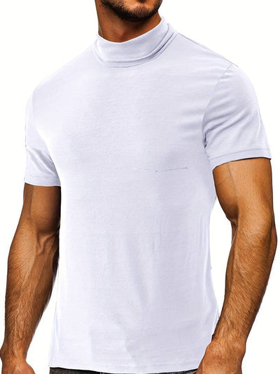 Lucian® | Casual Short Sleeve Turtleneck T-Shirt