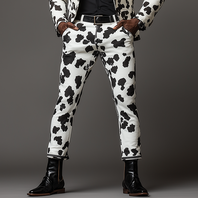Kenneth | Men'S Summer Fashion Cow Print Cotton Blended Casual Pants
