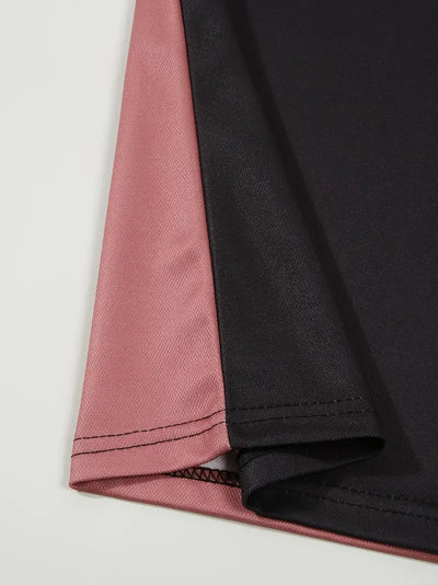 Dale® | Striped Casual Color Block Short Sleeve Shirt