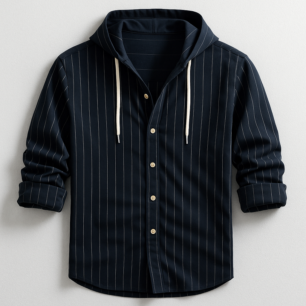 Neal | Luxury Striped Hooded Shirt