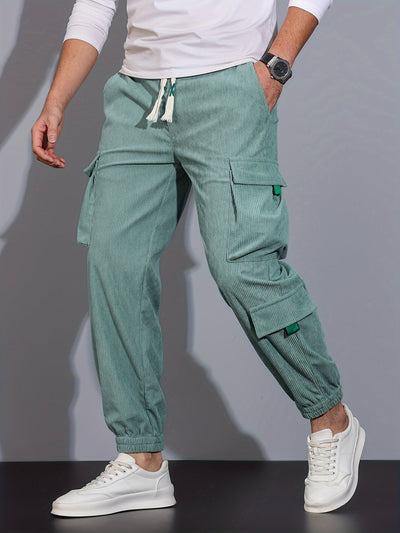 Pompeyo® | Black Cargo Pants For Men
